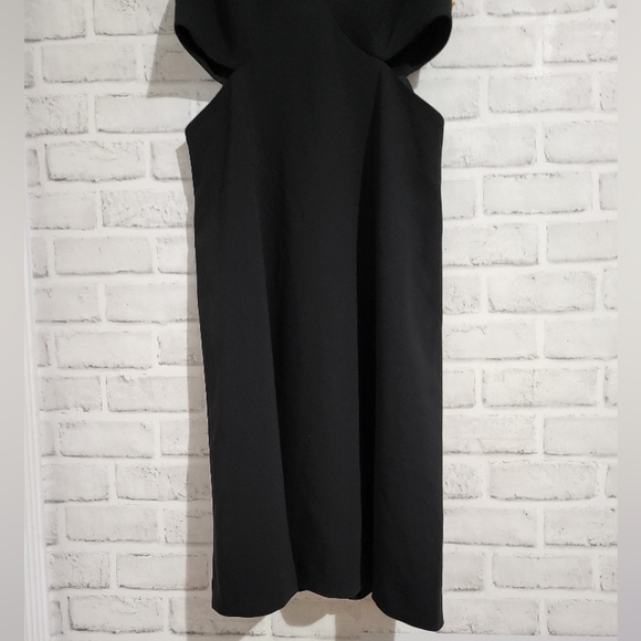 EUC Theory Cut Out Admiral Crepe Dress Black size 12 - Picture 5 of 8